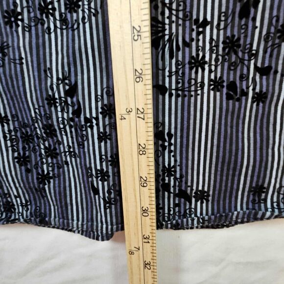 J. Ferrar Long Sleeve Button Up Shirt Mens Sz XL (17.5) Gray Flowers 100% Cotton - Picture 7 of 9